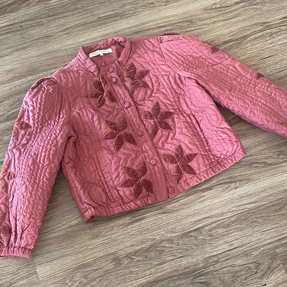 NWT Free people Quinn quilted jacket. Size XL mauve maroon - Picture 2 of 12